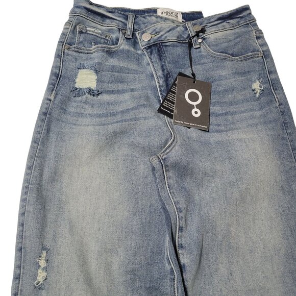 Insane Gene Hi-Rise Girlfriend Jeans Womens Size 28 Stretched Light Wash Denim - Picture 4 of 10